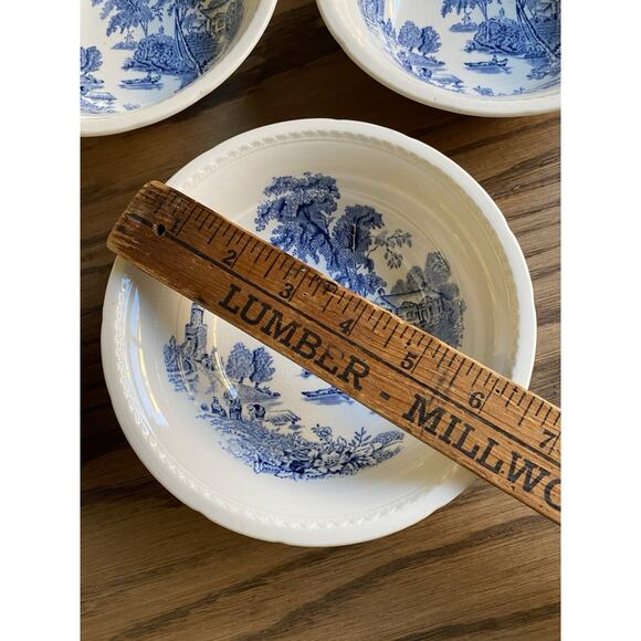 Vintage Cereal Bowls Swinnertons Staffordshire England The Ferry Collection Set - Picture 4 of 4